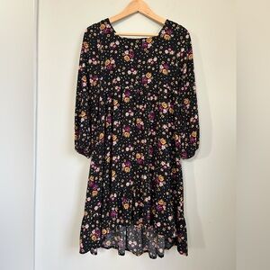 ThereAbouts Girls Multi Color Floral Dress Hi Low Skirt, Size Medium (10/12)